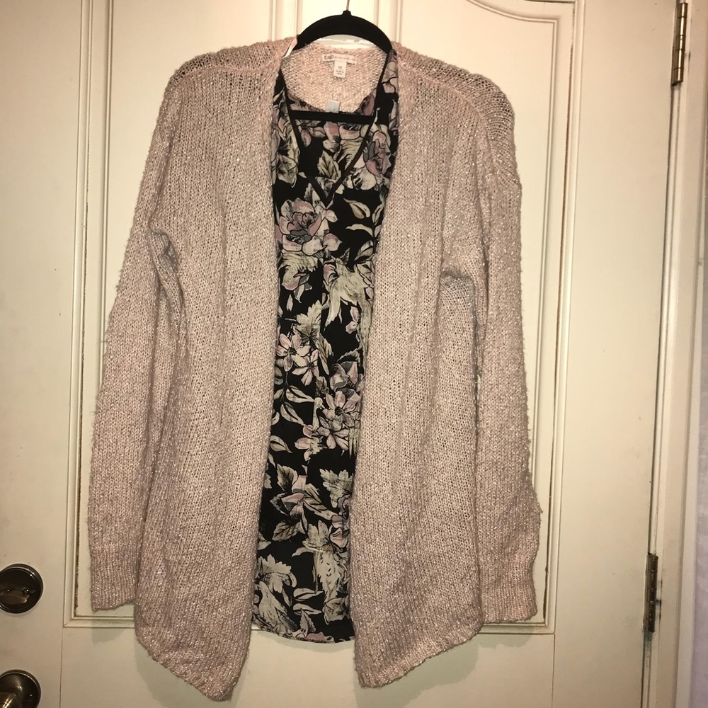 Cato Black Floral Tank-XL